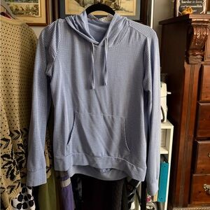 Weatherproof Vintage Size S/CH Light Blue Gingham hooded shirt